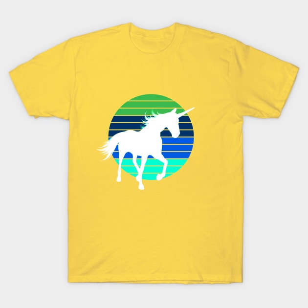 Retro Style Unicorn T-Shirt by AlondraHanley